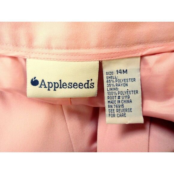 Appleseed's Pastel Pink Fully Lined Pencil Skirt Front Pockets Back Vent Sz 14 - Picture 4 of 4